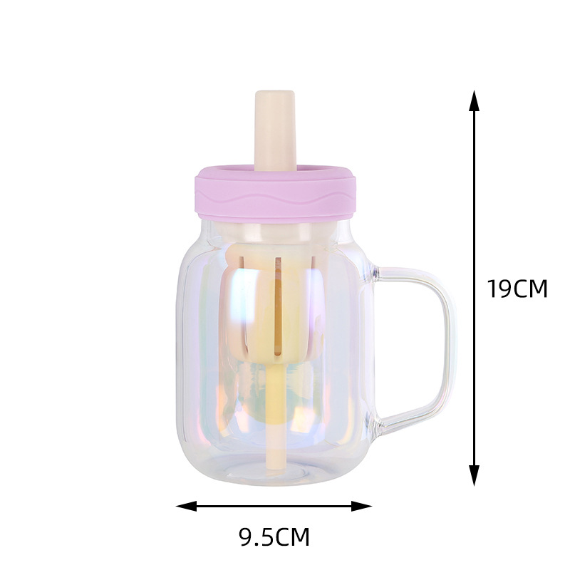 Dopamin High-Borosilicate Glass Tumbler karo Straw