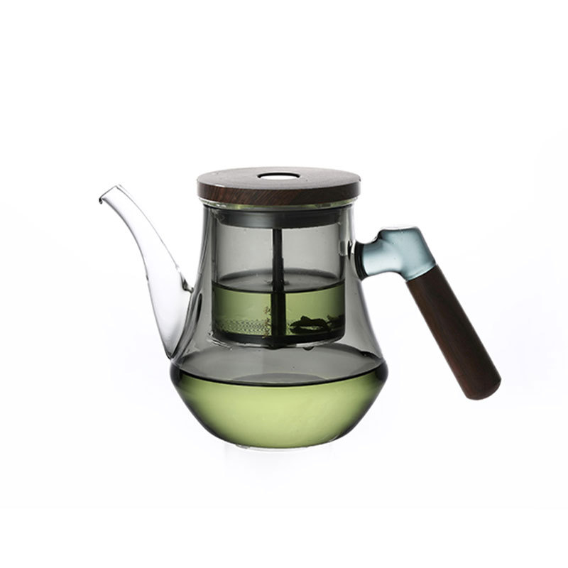 Teko Kaca karo Separator Teh-Banyu lan Filter kanggo Gunakake Ngarep