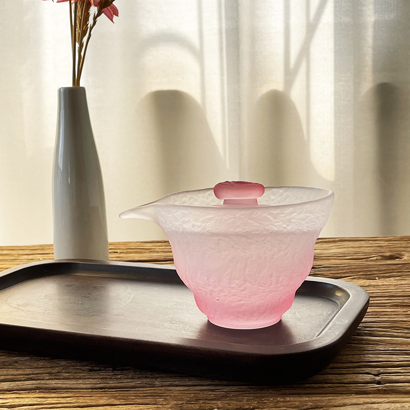 Japanese Frosted Kaca Ditutup Bowl